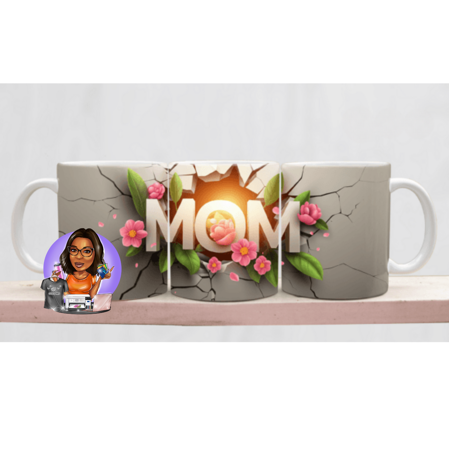 Cracked Concrete MOM Mug