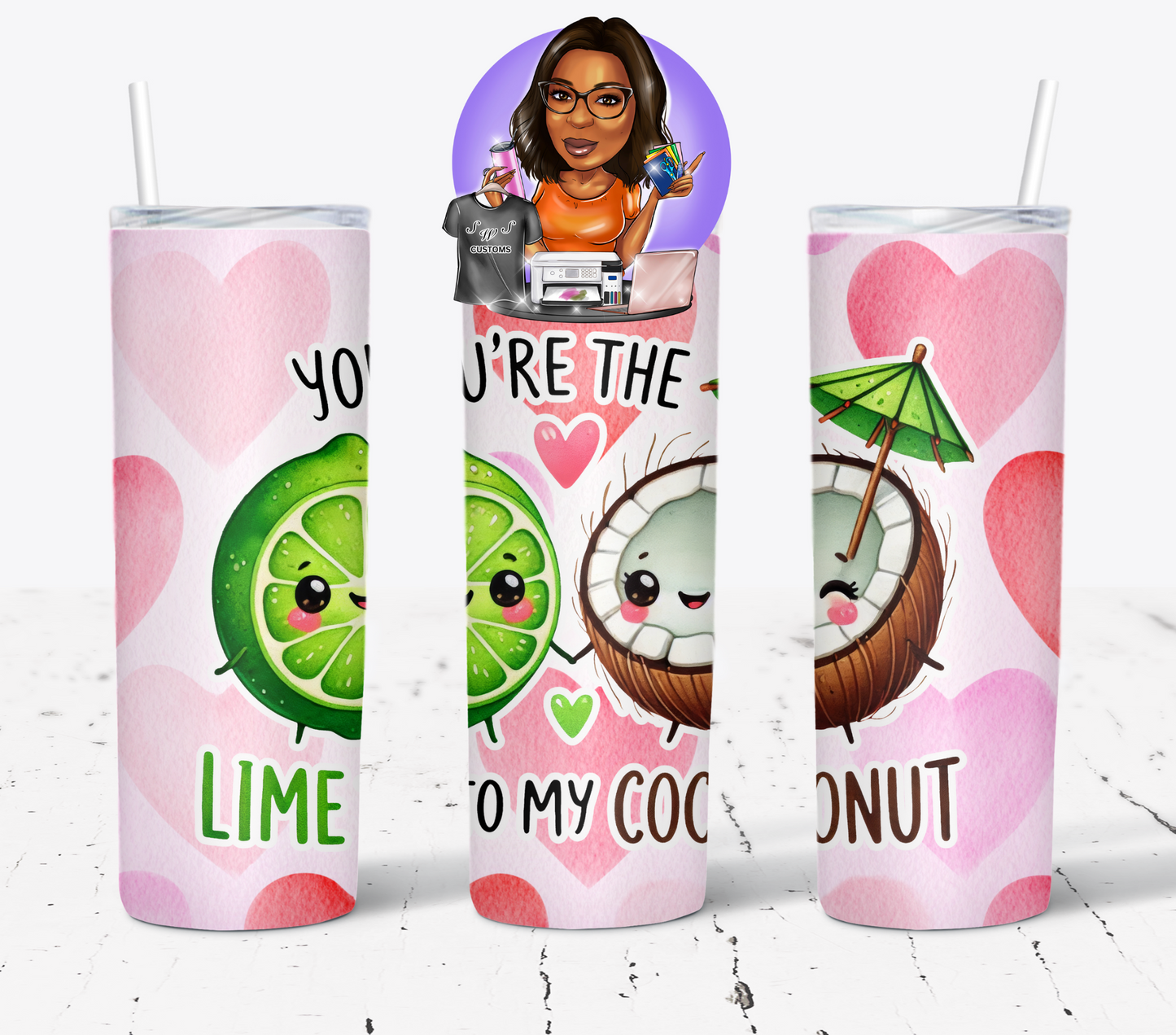 Funny Couple Food Love Pun Drinkware
