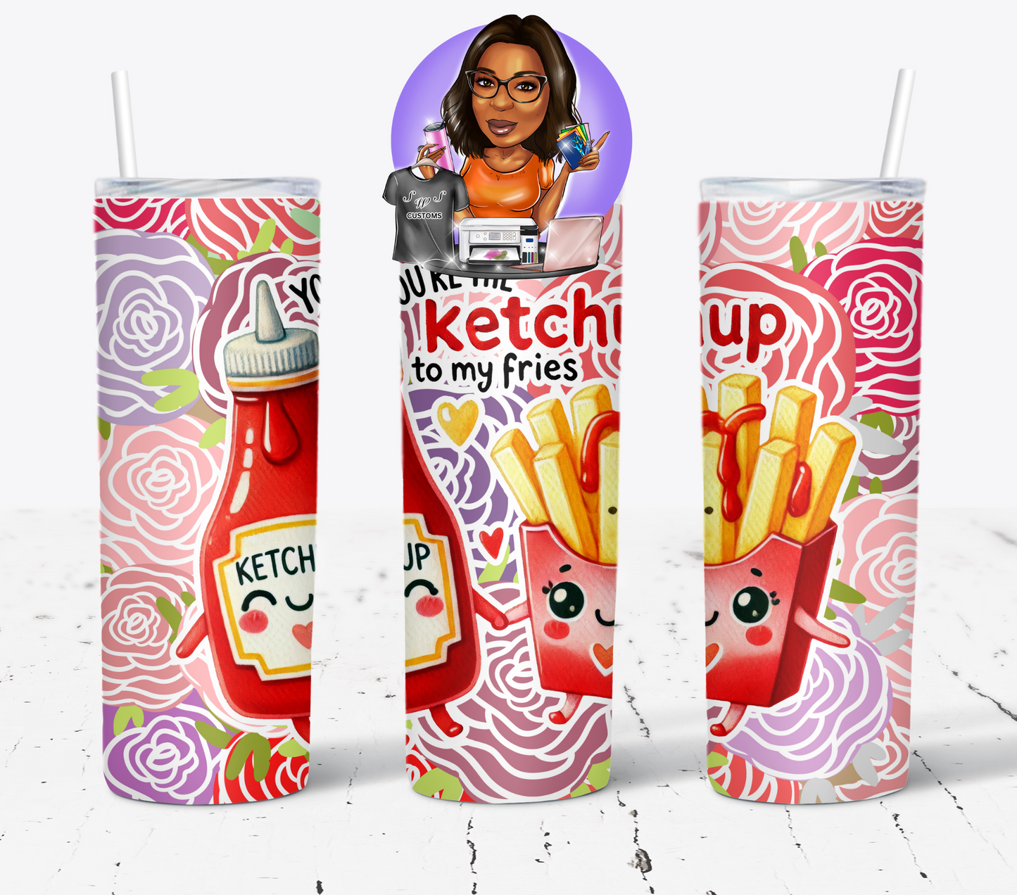 Funny Couple Food Love Pun Drinkware