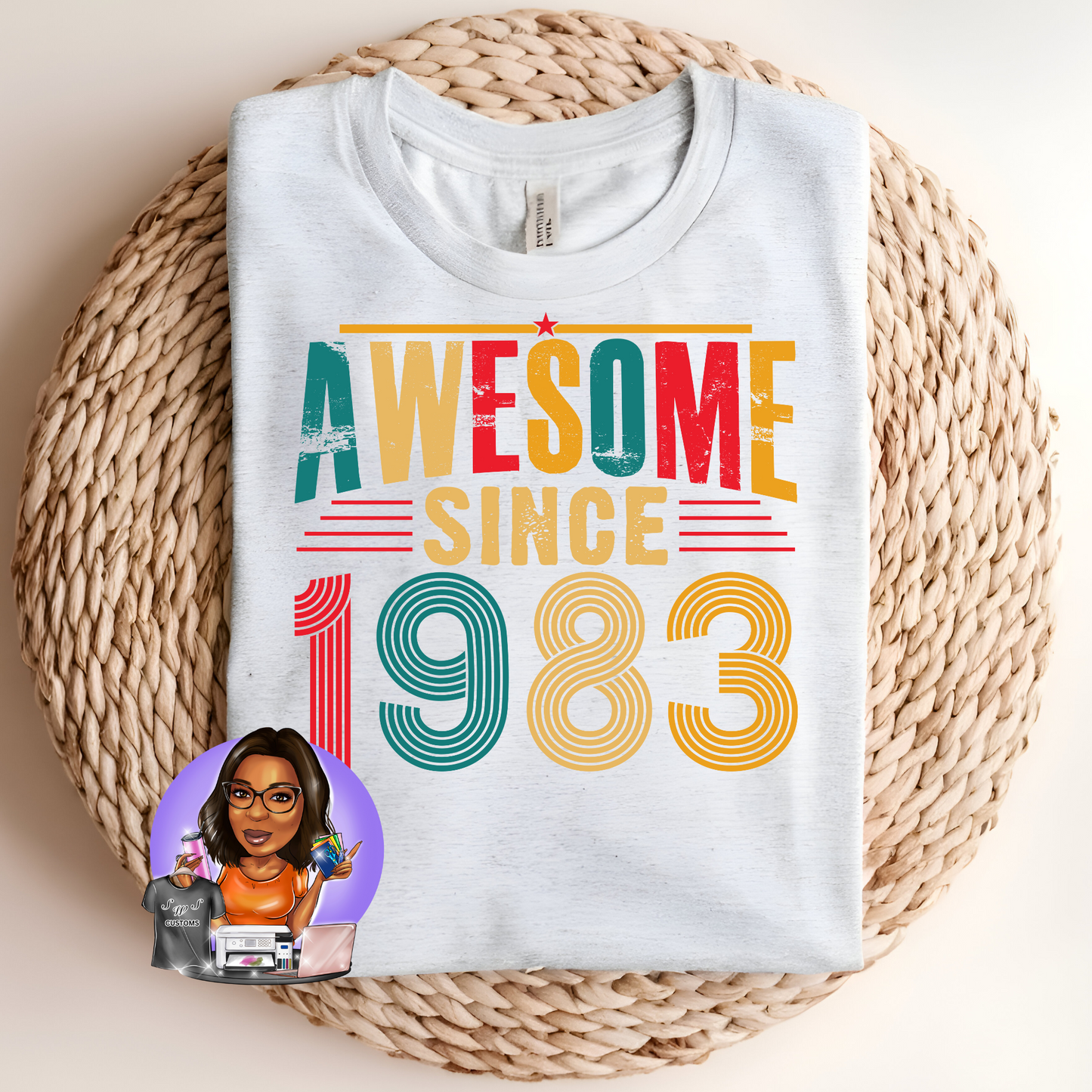 Awesome since ... birth year Tee 1980-1984