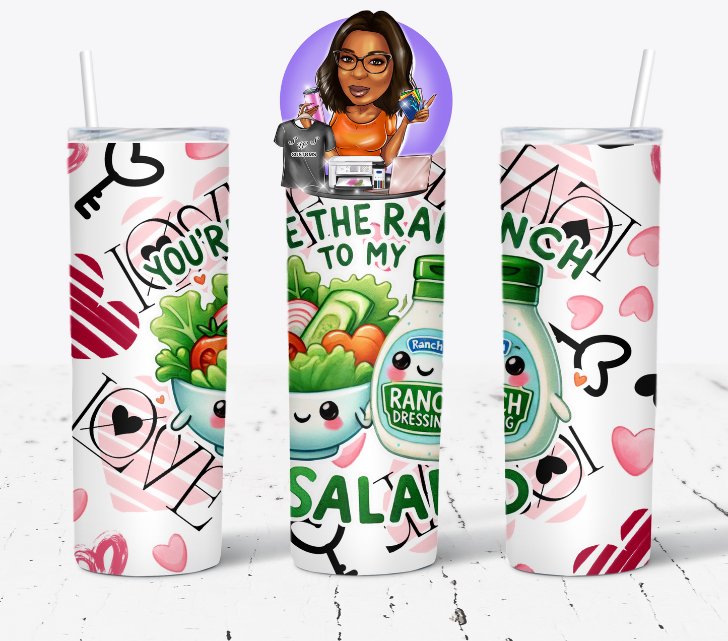Funny Couple Food Love Pun Drinkware