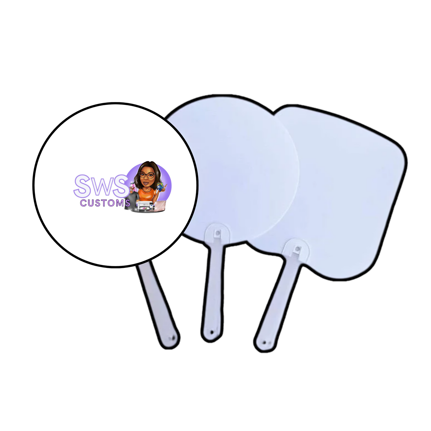 Custom Double Sided Hand Fan