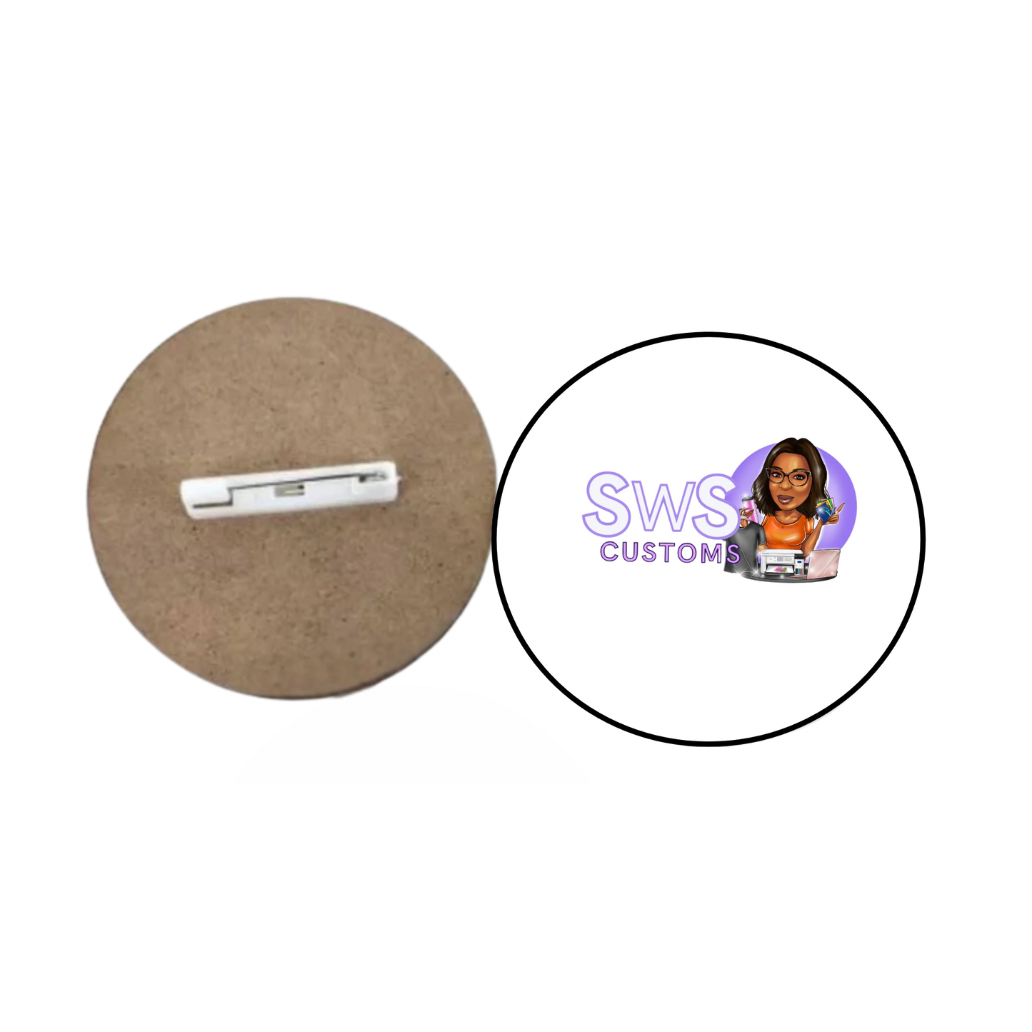 3 in Round Customizable Buttons