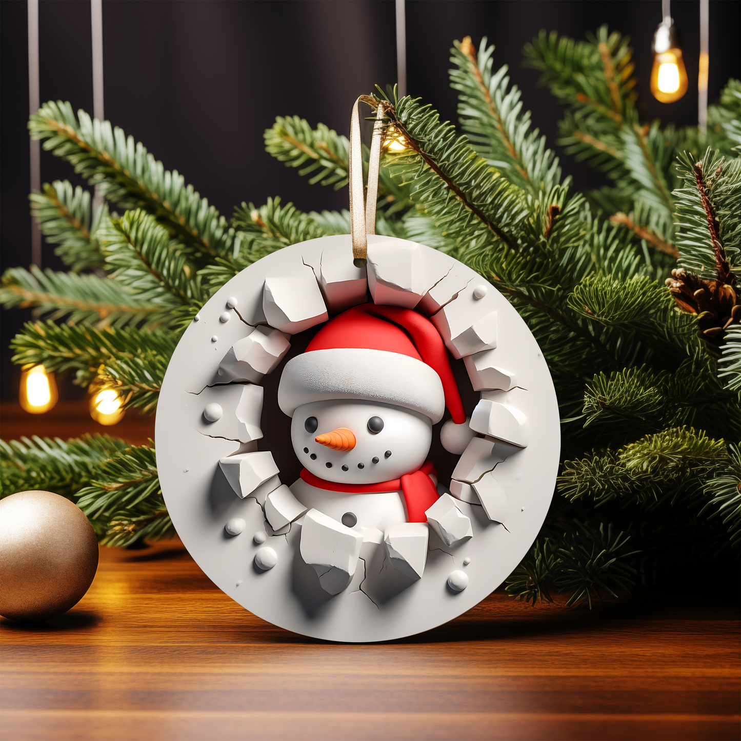 3D SNOWMAN ORNAMENTS