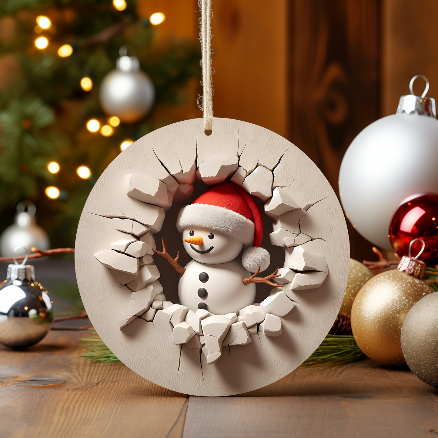 3D SNOWMAN ORNAMENTS