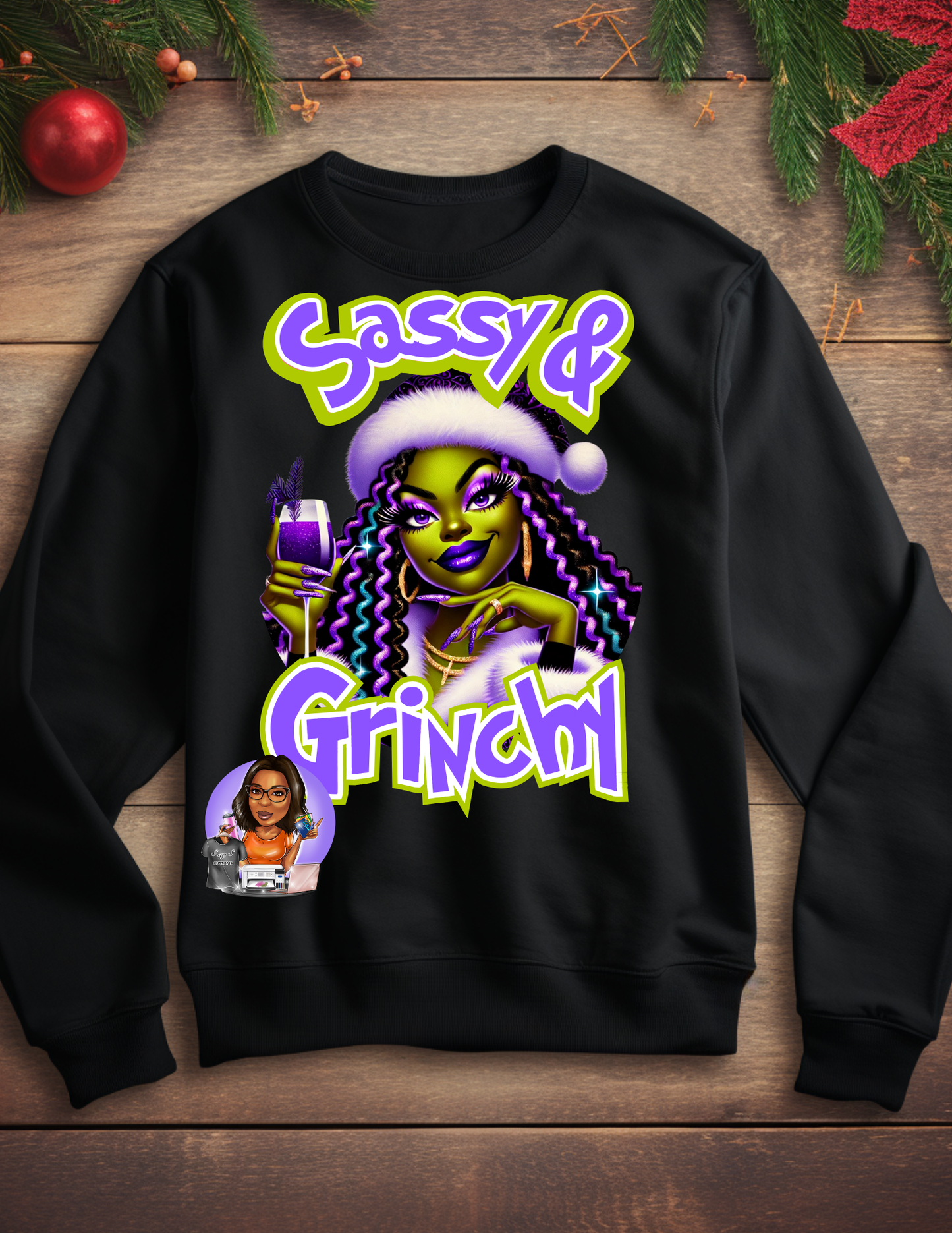 Sassy & Grinchy Editable PNG
