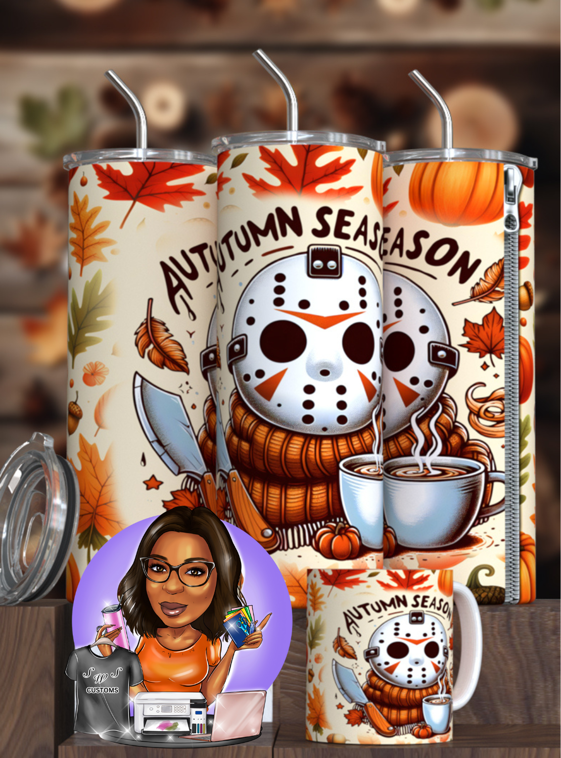 Halloween Autumn Season Tumbler