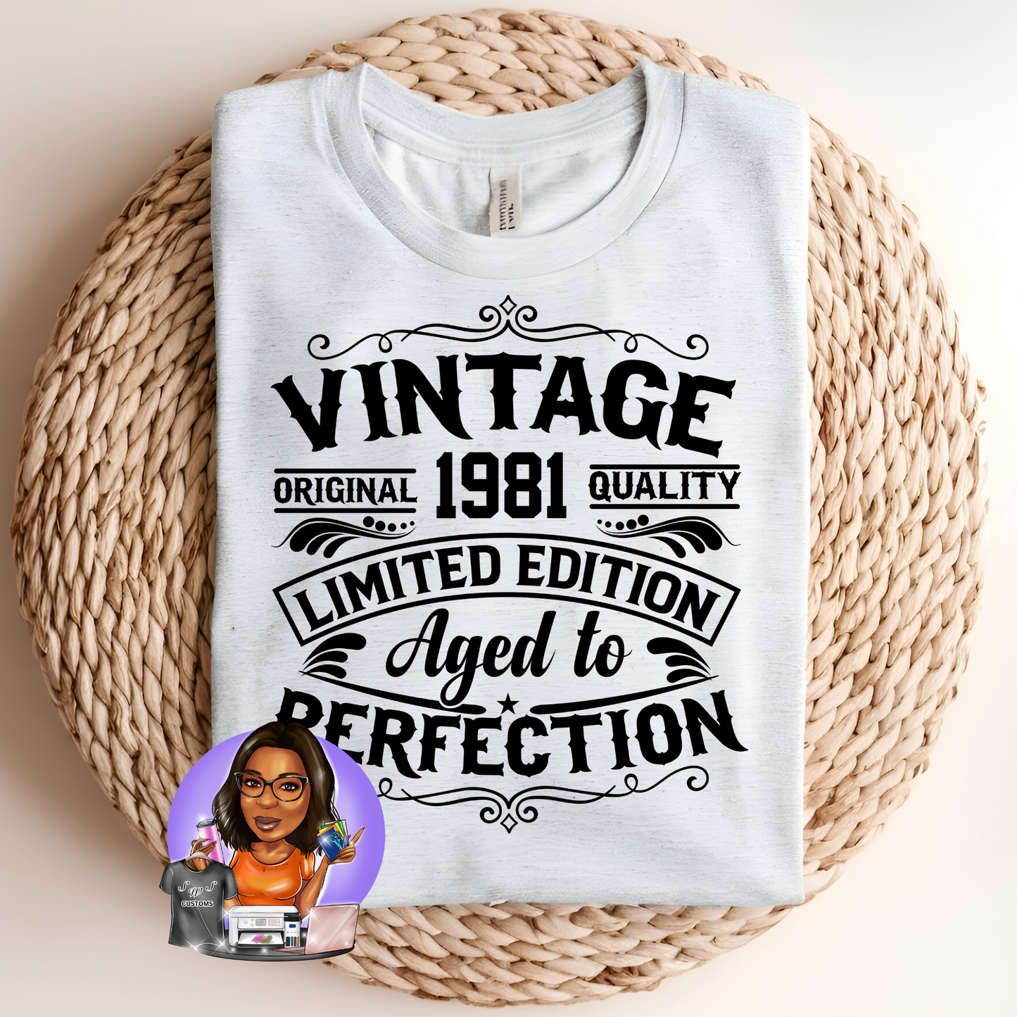 Vintage Limited Edition Aged to perfection Apparel 1981-1985