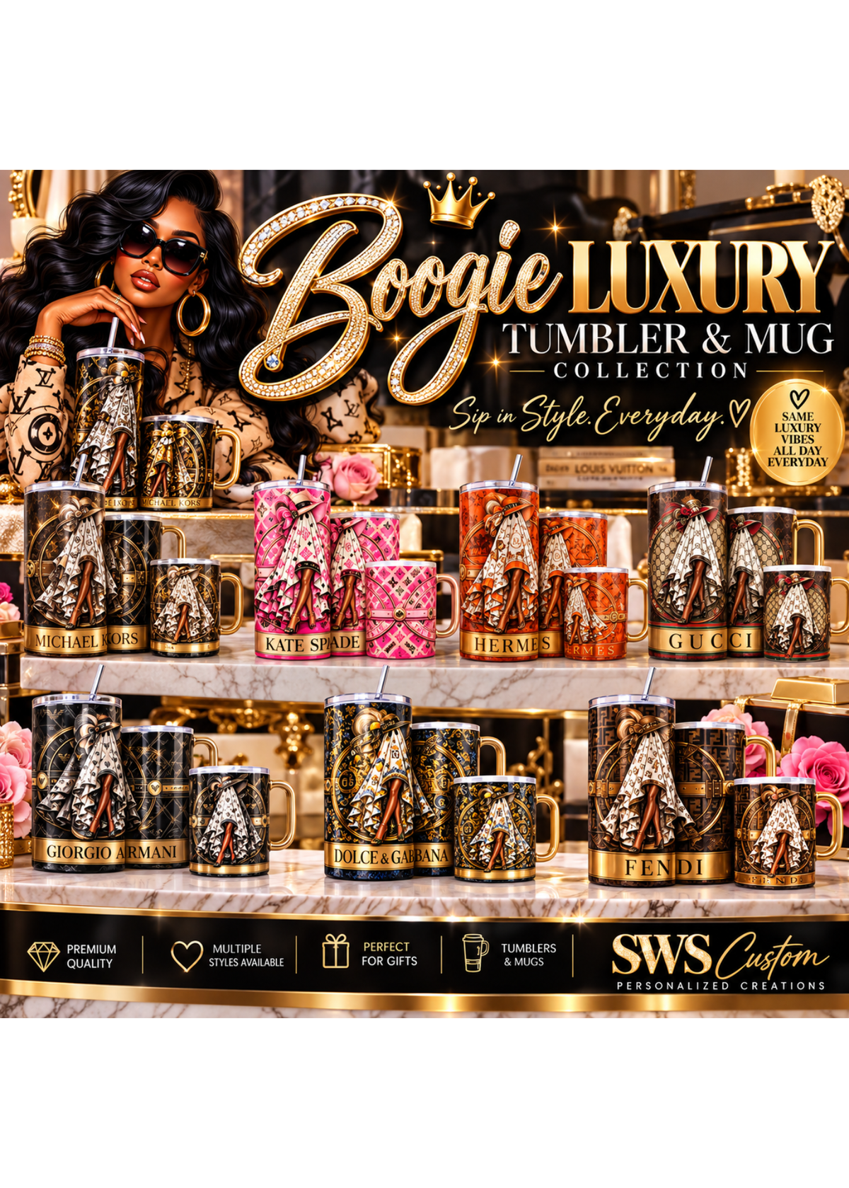 BOOgie Luxury Tumbler & Mug collection