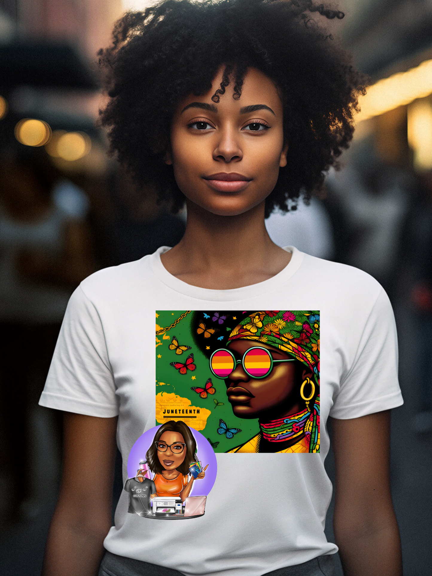 Juneteenth Rainbow Glasses Tee Shirt