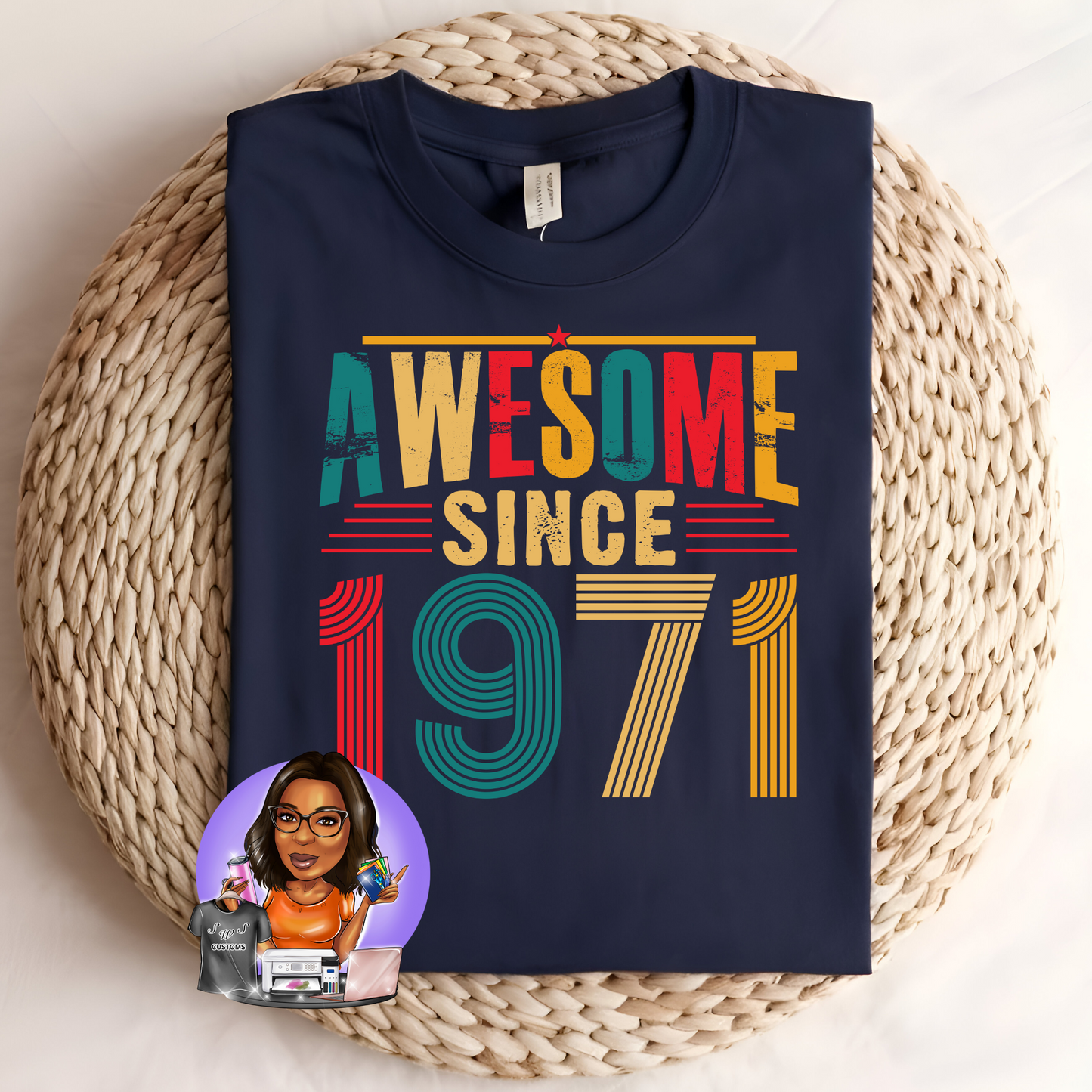 Awesome since ... birth year Tee 1970-1974