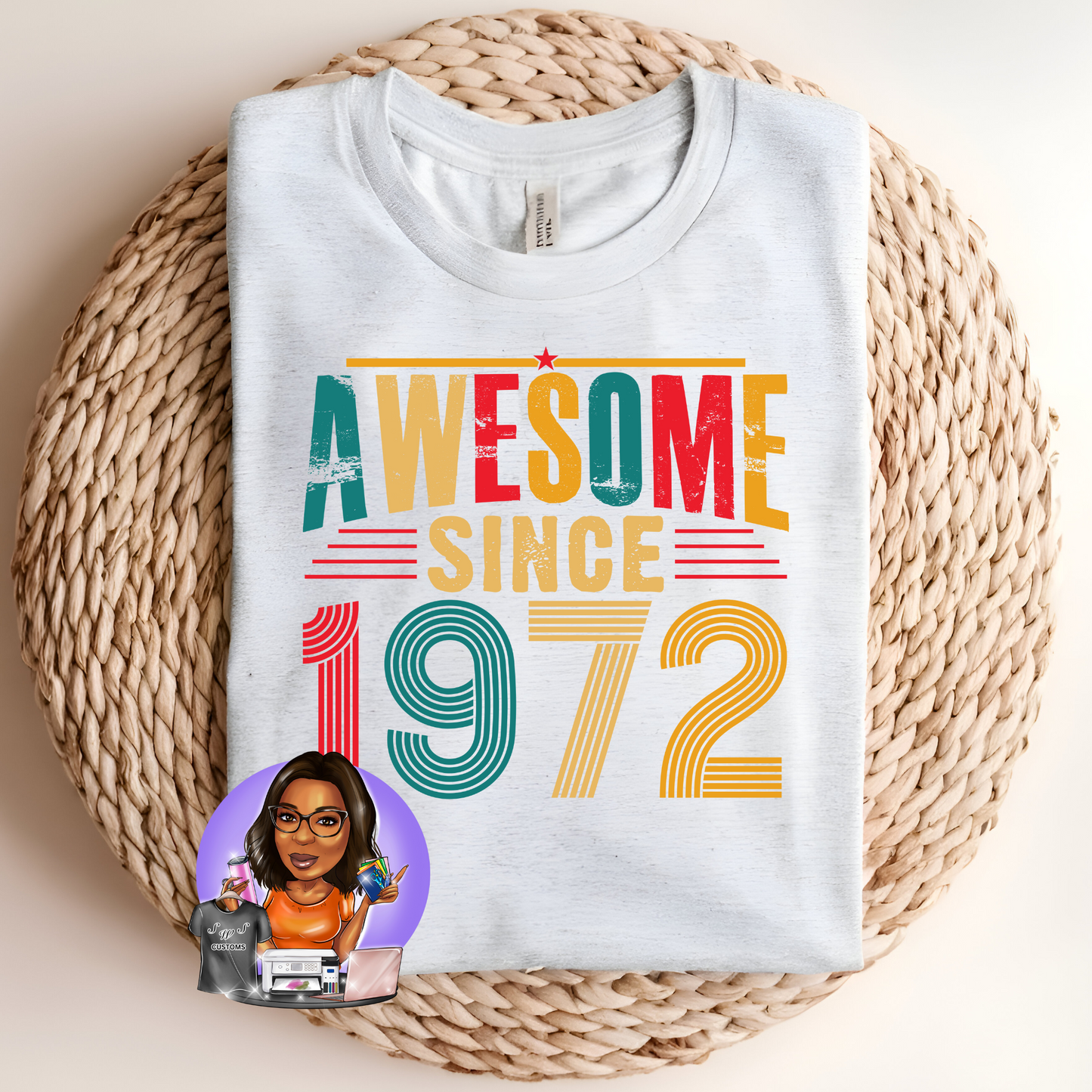 Awesome since ... birth year Tee 1970-1974