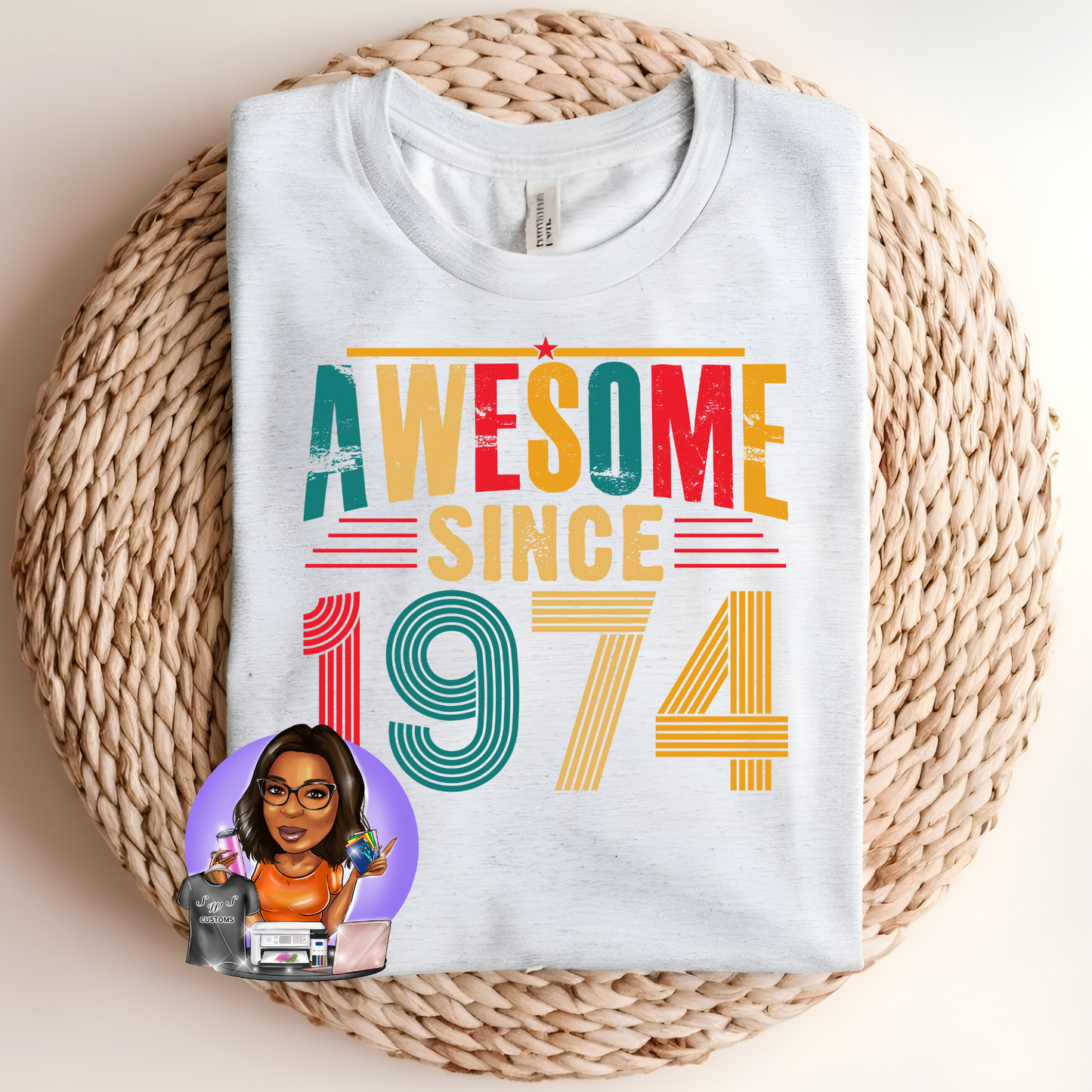 Awesome since ... birth year Tee 1970-1974