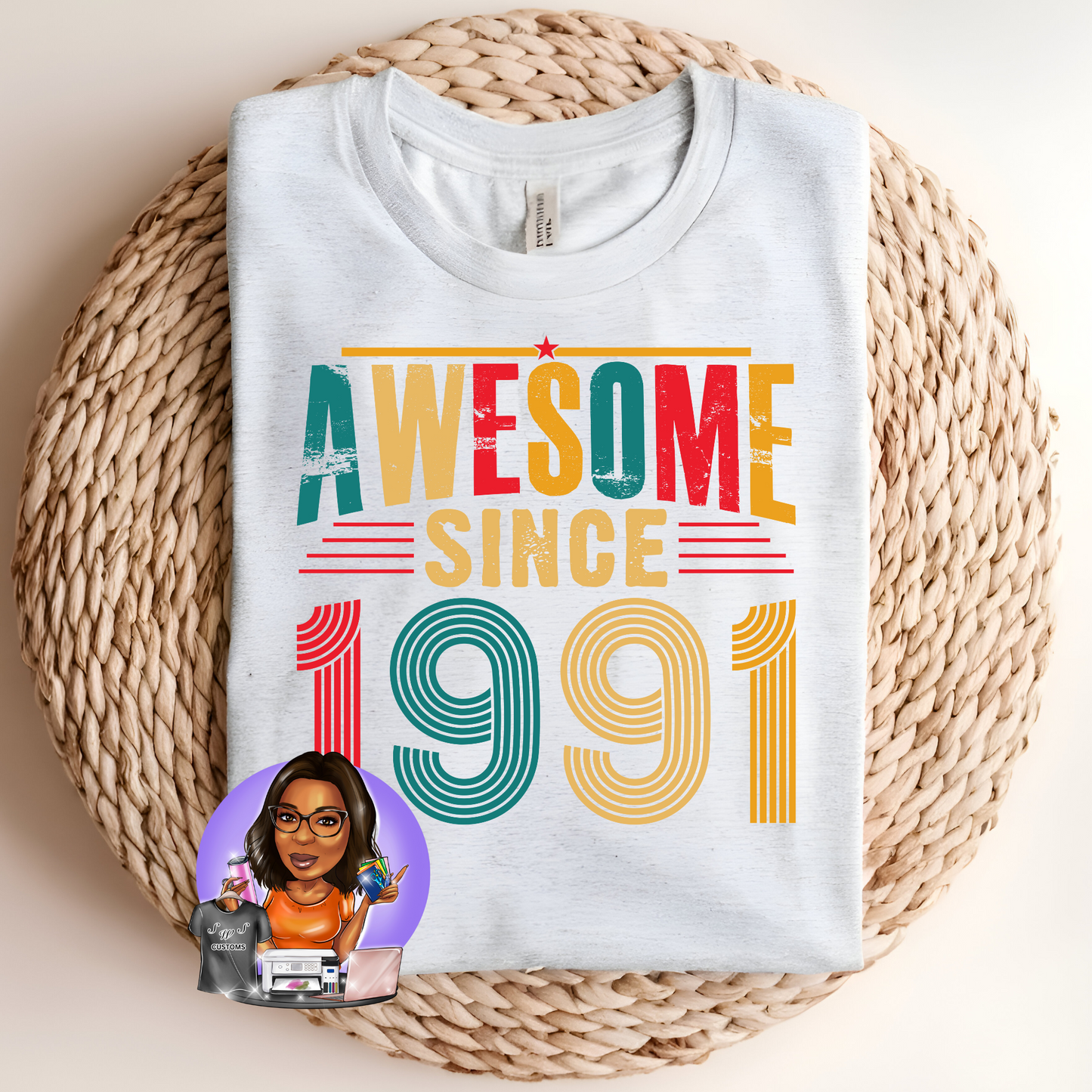 Awesome since ... birth year Tee 1990-1994