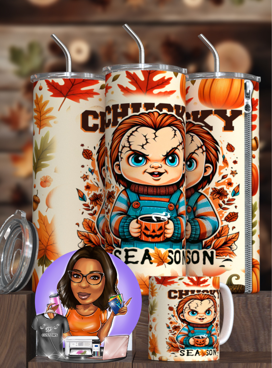 Halloween Autumn Season Tumbler