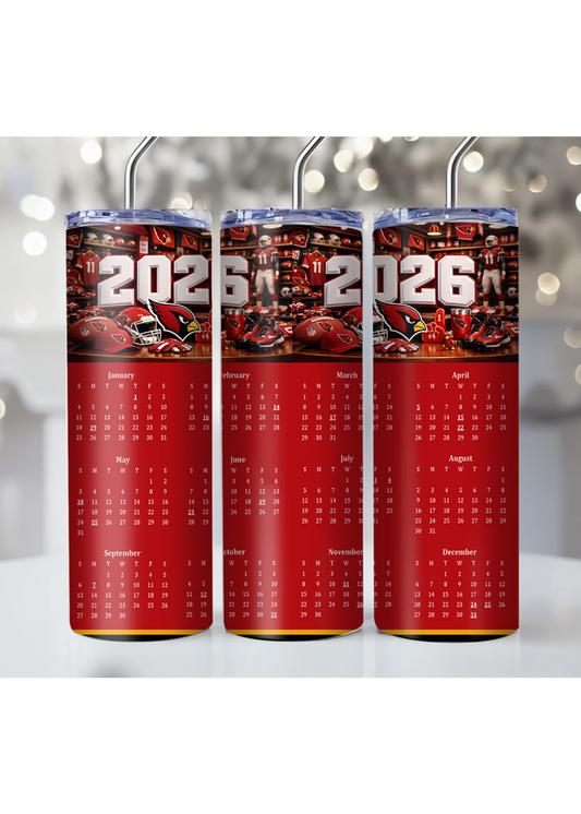2026 NFL Team Calendar Tumbler – Multiple Sizes Available