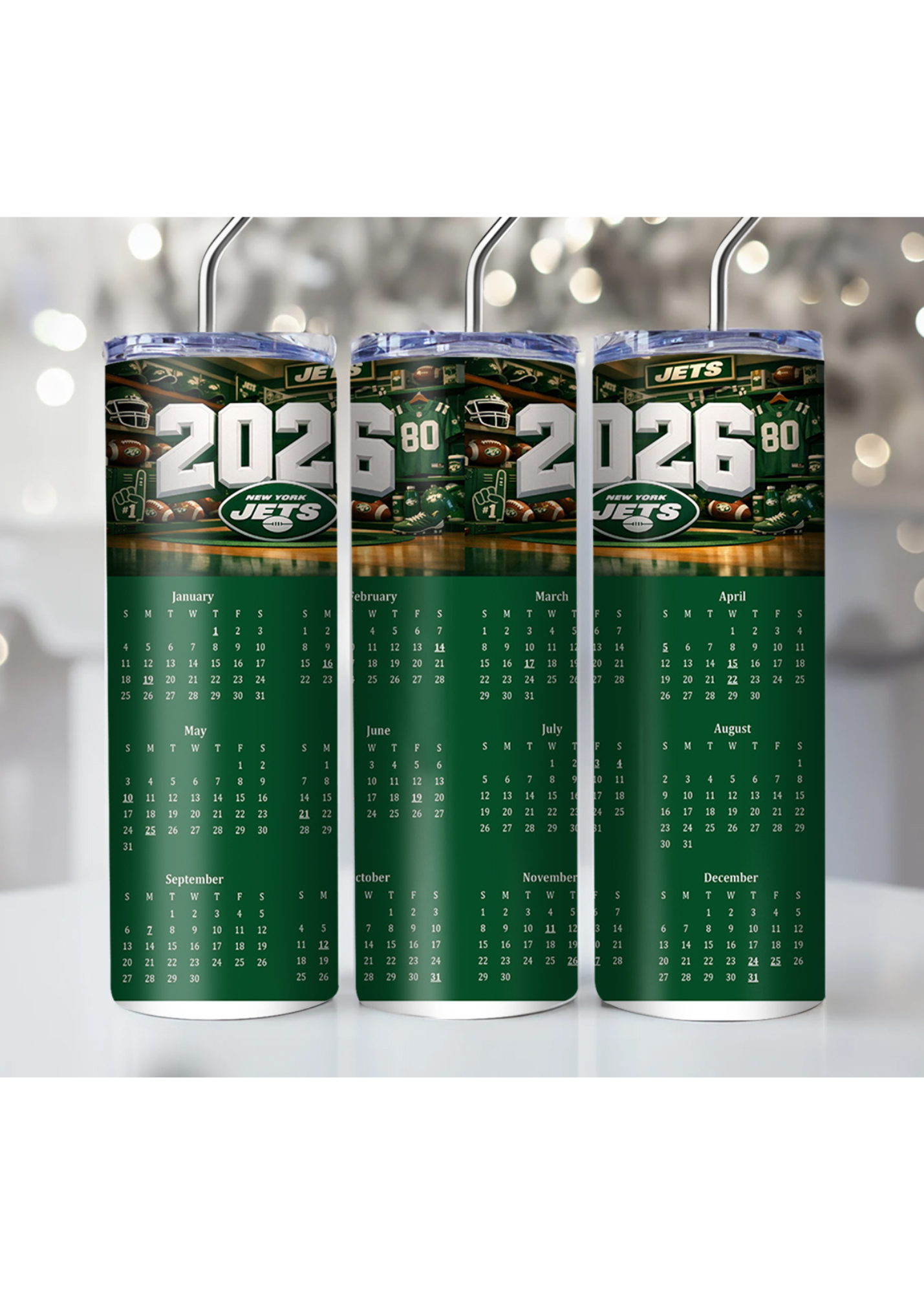 2026 NFL Team Calendar Tumbler – Multiple Sizes Available