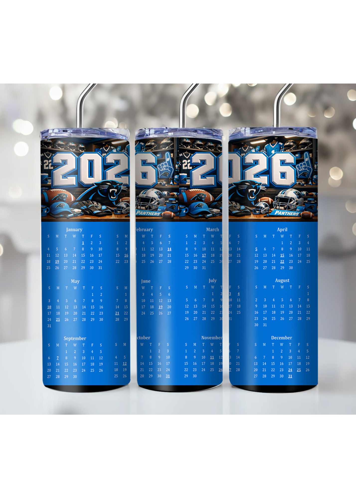 2026 NFL Team Calendar Tumbler – Multiple Sizes Available