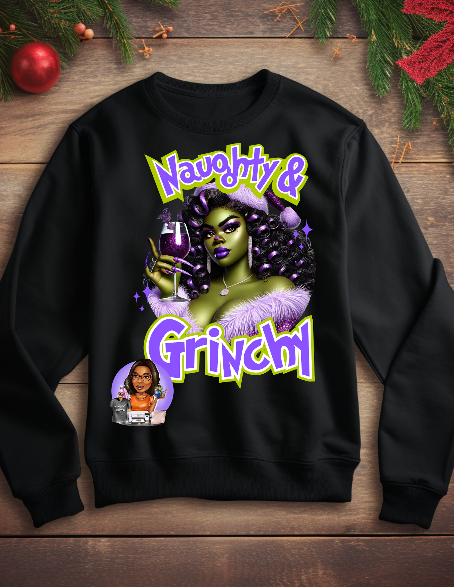 Naughty & Grinchy Editable PNG