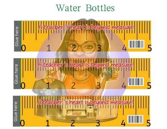 Back to School Water Bottle Editable Canva Template