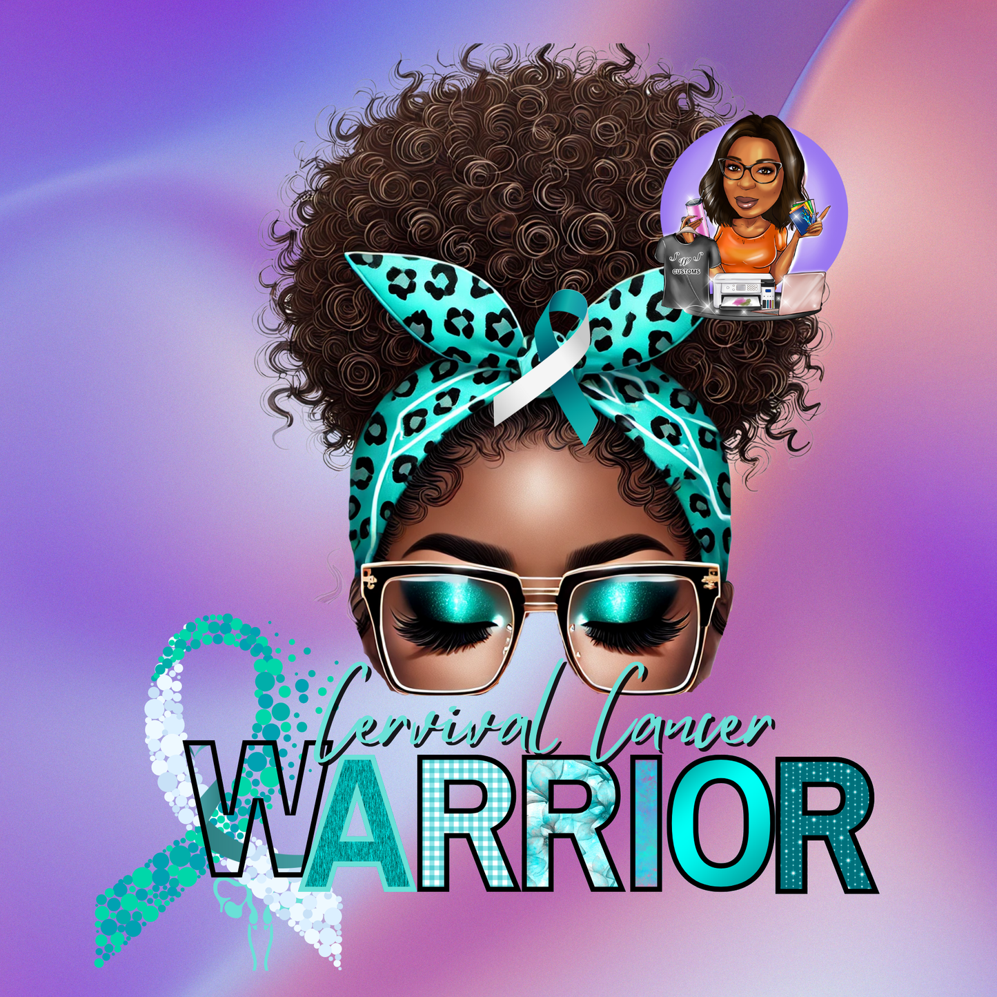 Cervical Cancer Warrior PNG