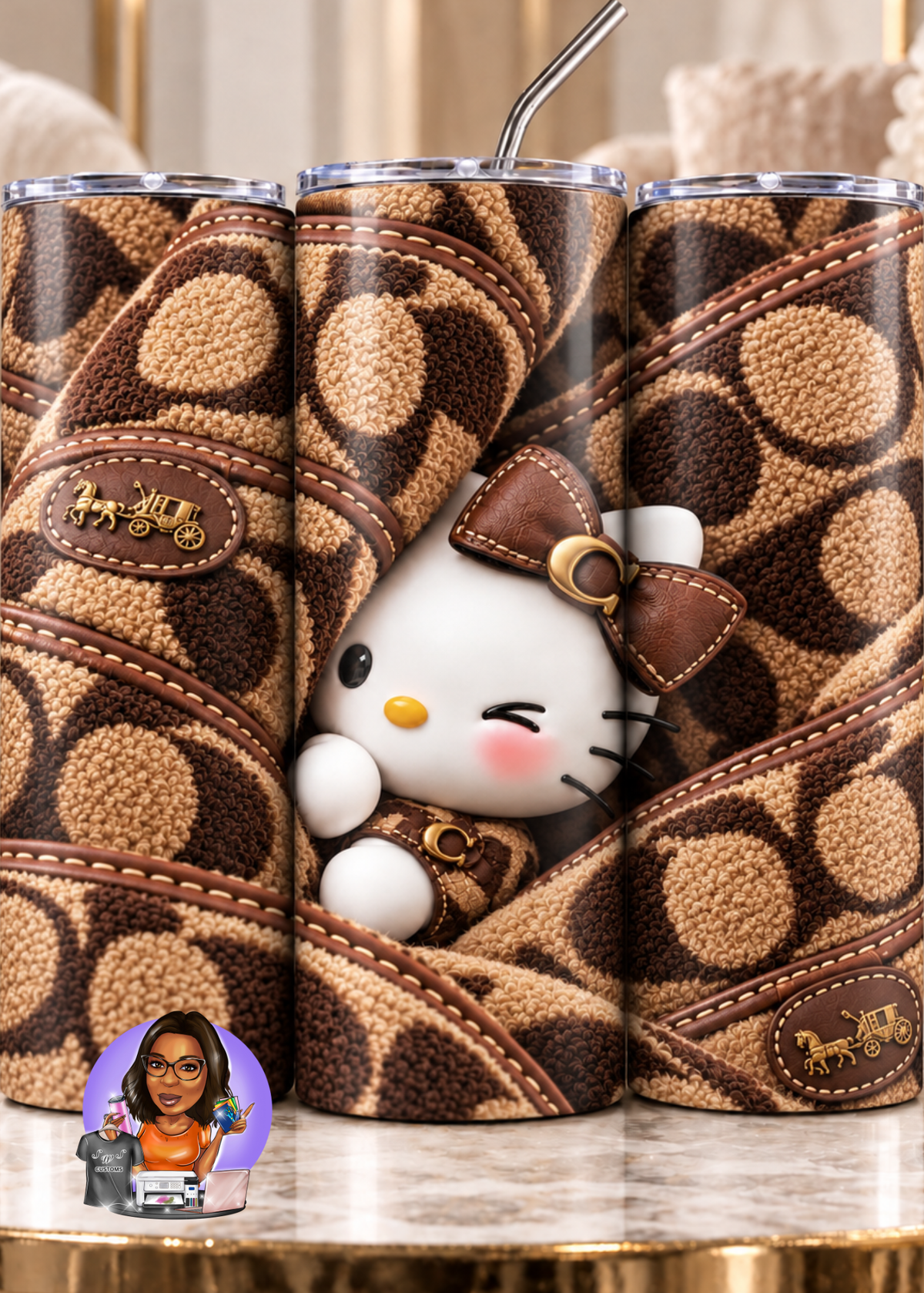 Luxury Kitten Tumbler & Mug Collection 🐆✨