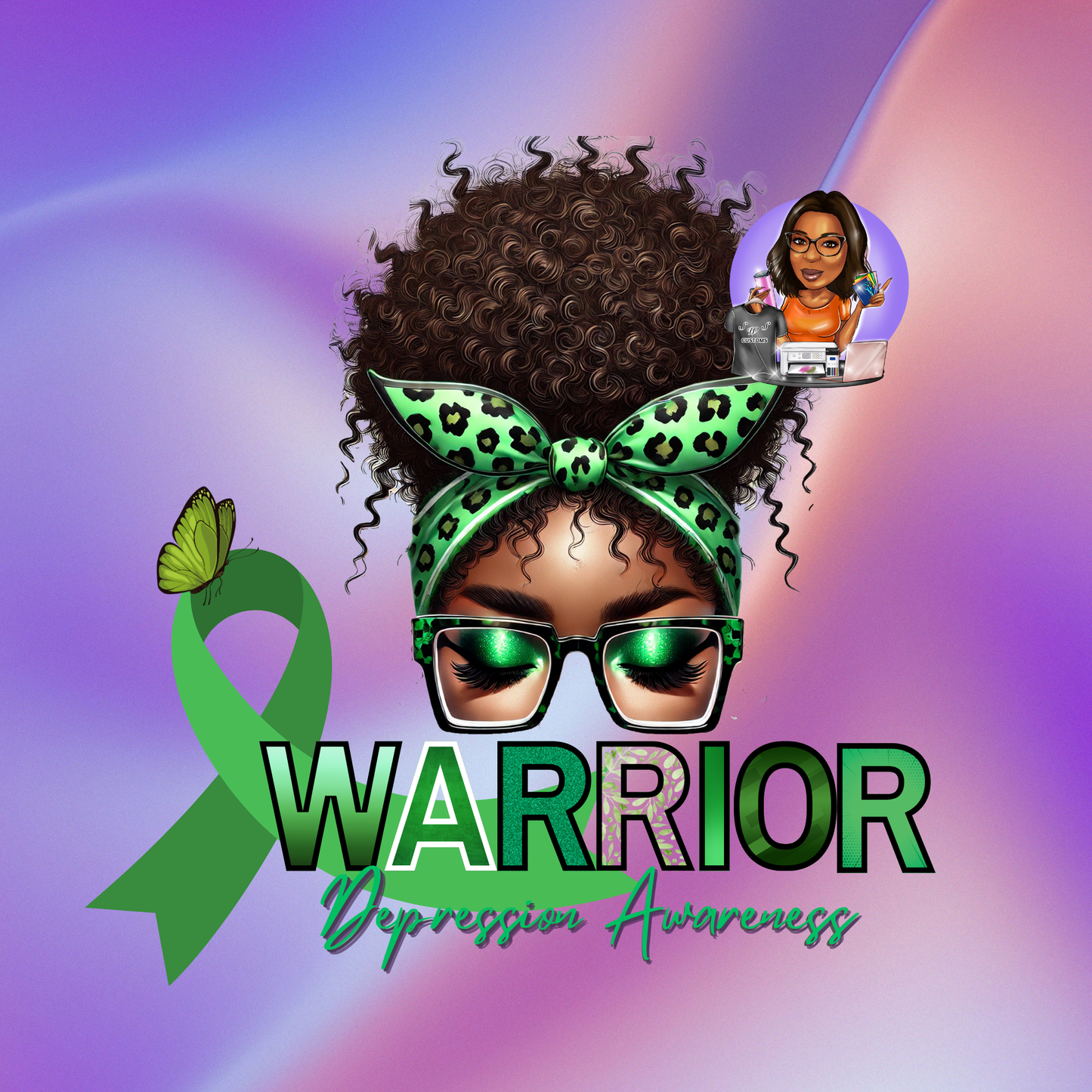 Depression Awareness Warrior PNG