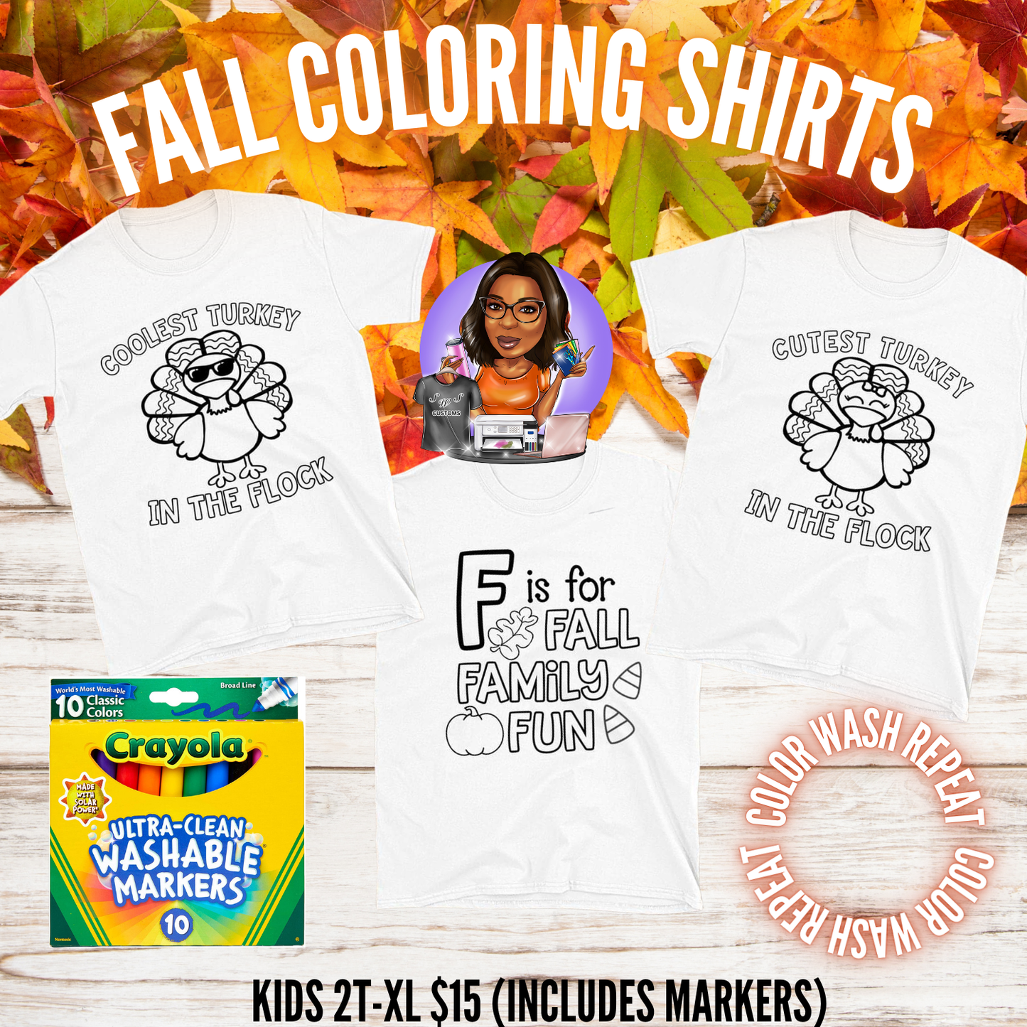 Fall Coloring shirt