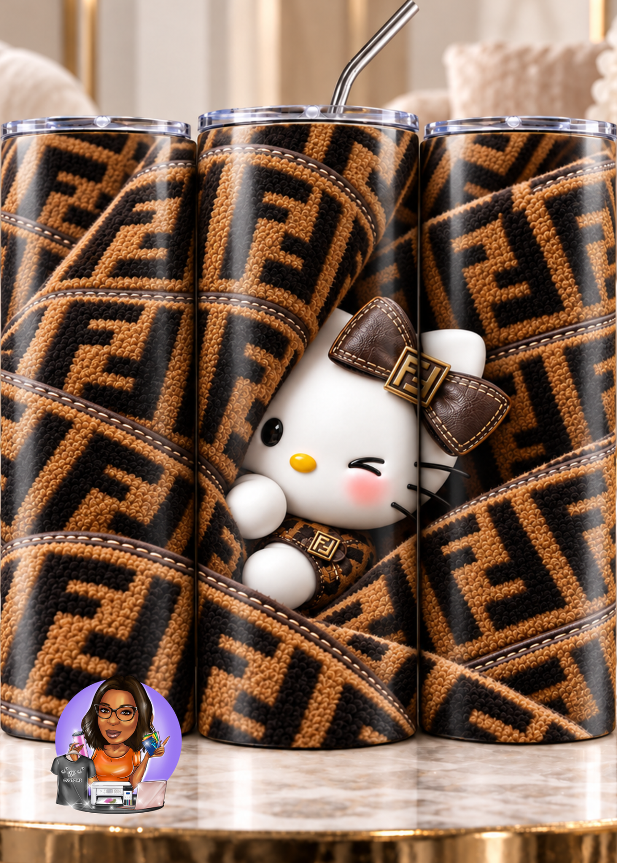 Luxury Kitten Tumbler & Mug Collection 🐆✨