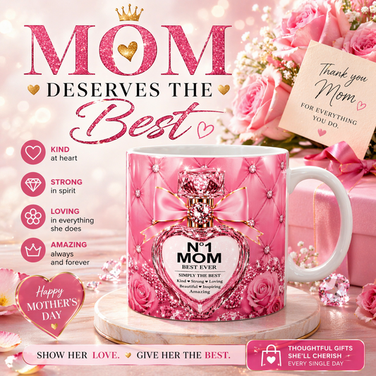 No.1 Mom Custom Mug – Pick Mom’s Vibe (8 Color Options) | Perfect Mother’s Day Gift