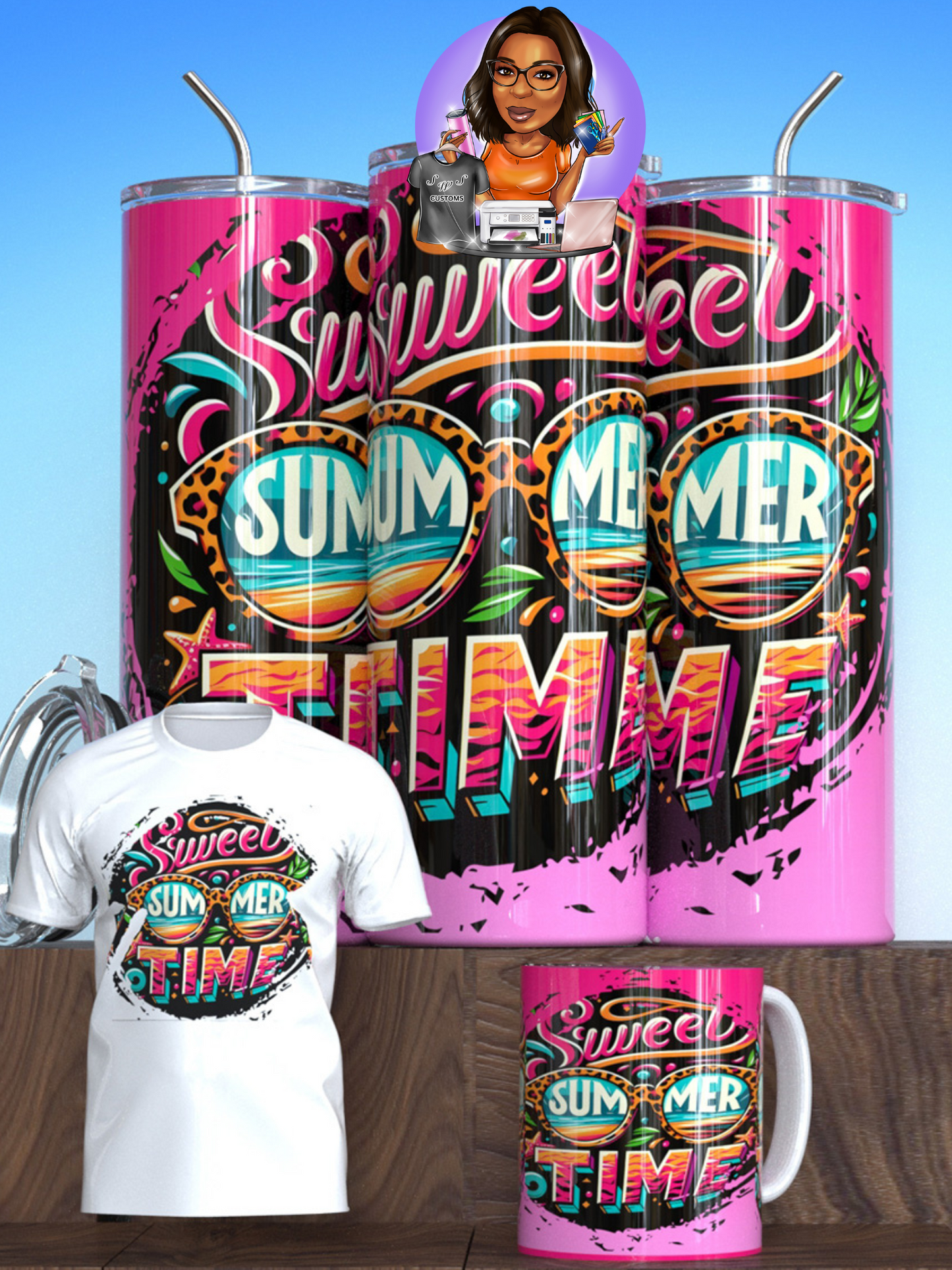 Summer Vibes Shirt/Tumbler/Mug Bundle