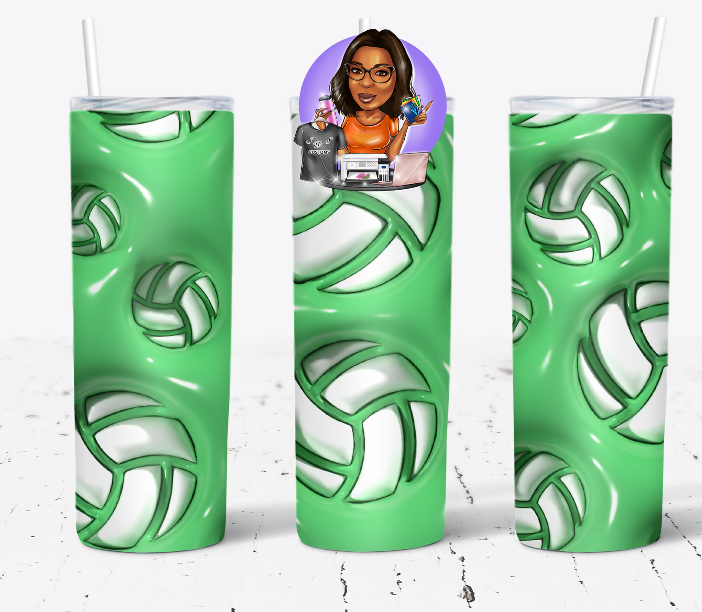 Volleyball tumbler