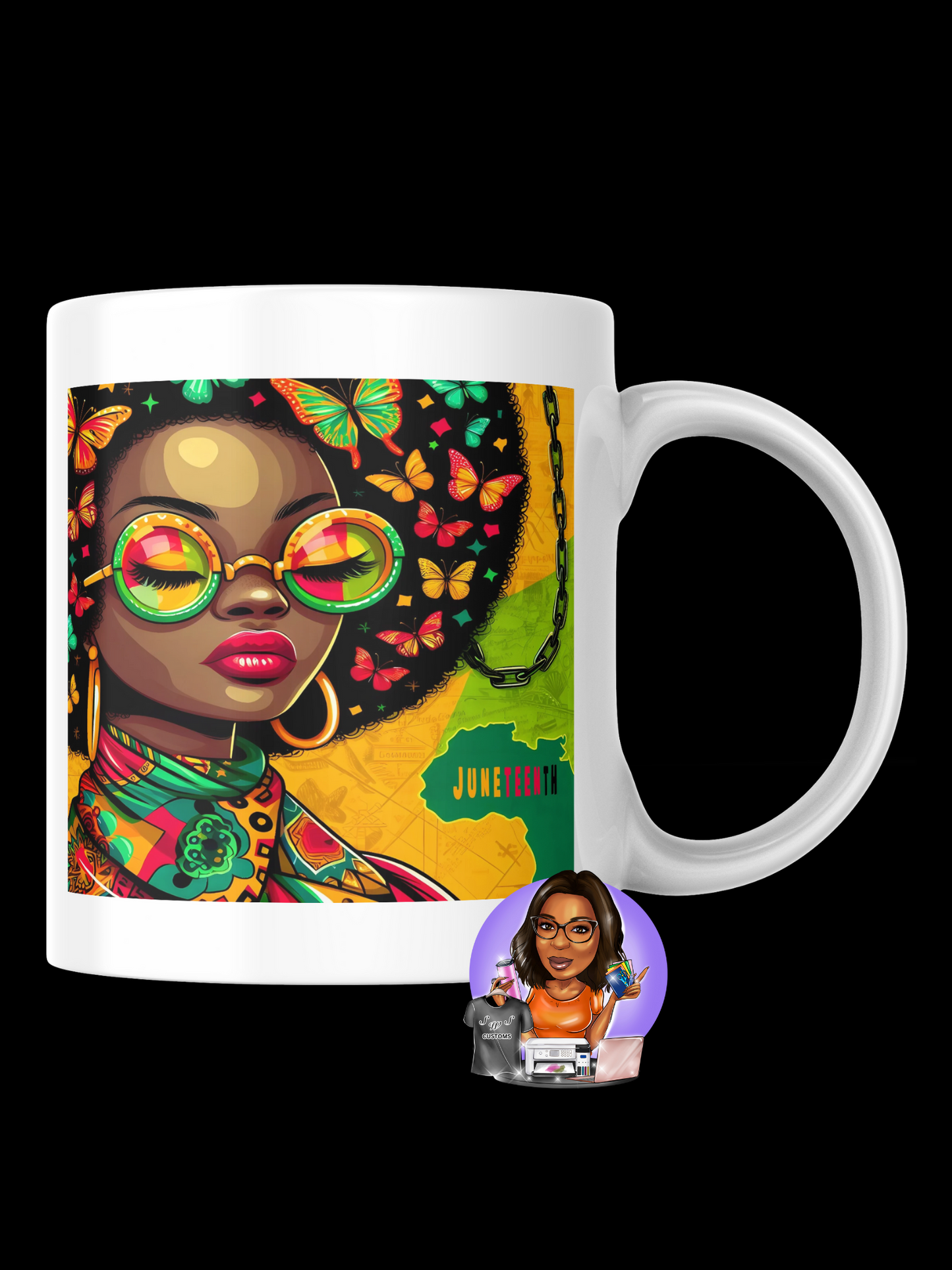 Juneteenth Butterfly Tumbler/mug