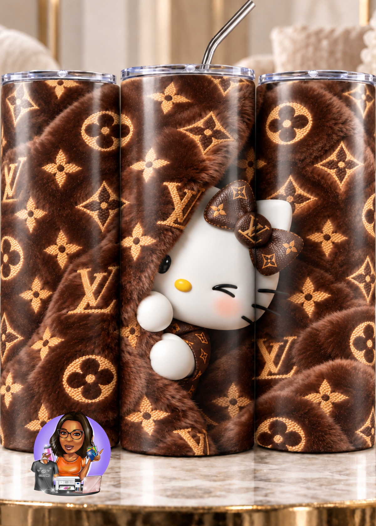 Luxury Kitten Tumbler & Mug Collection 🐆✨