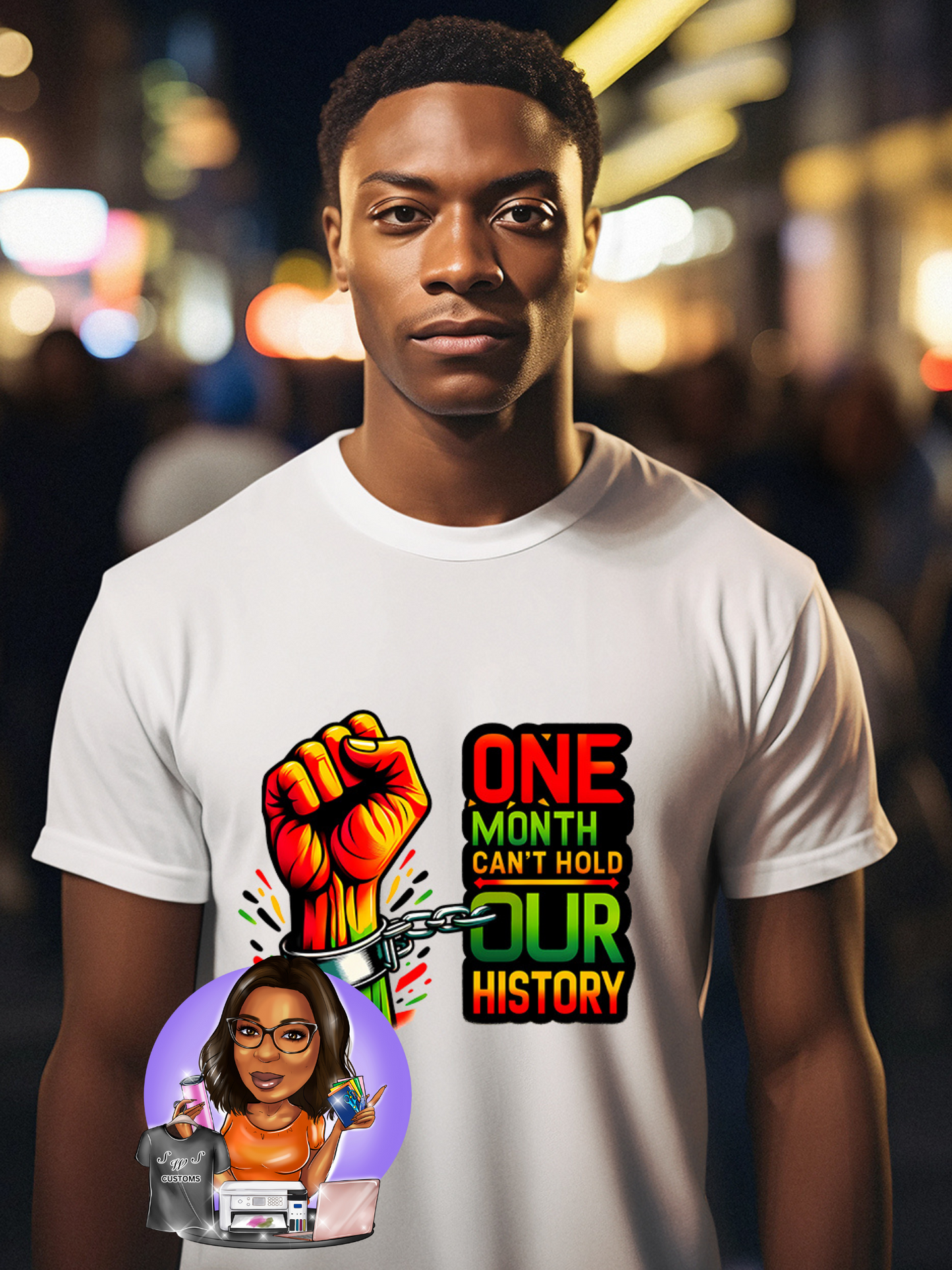 one month cant hold our history tee