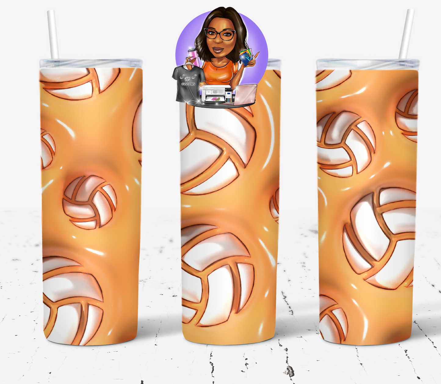 Volleyball tumbler