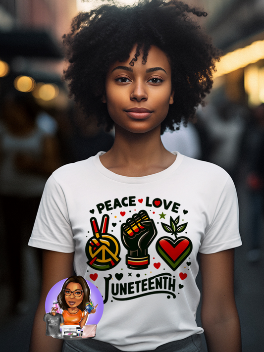 Peace Love Juneteenth Shirt