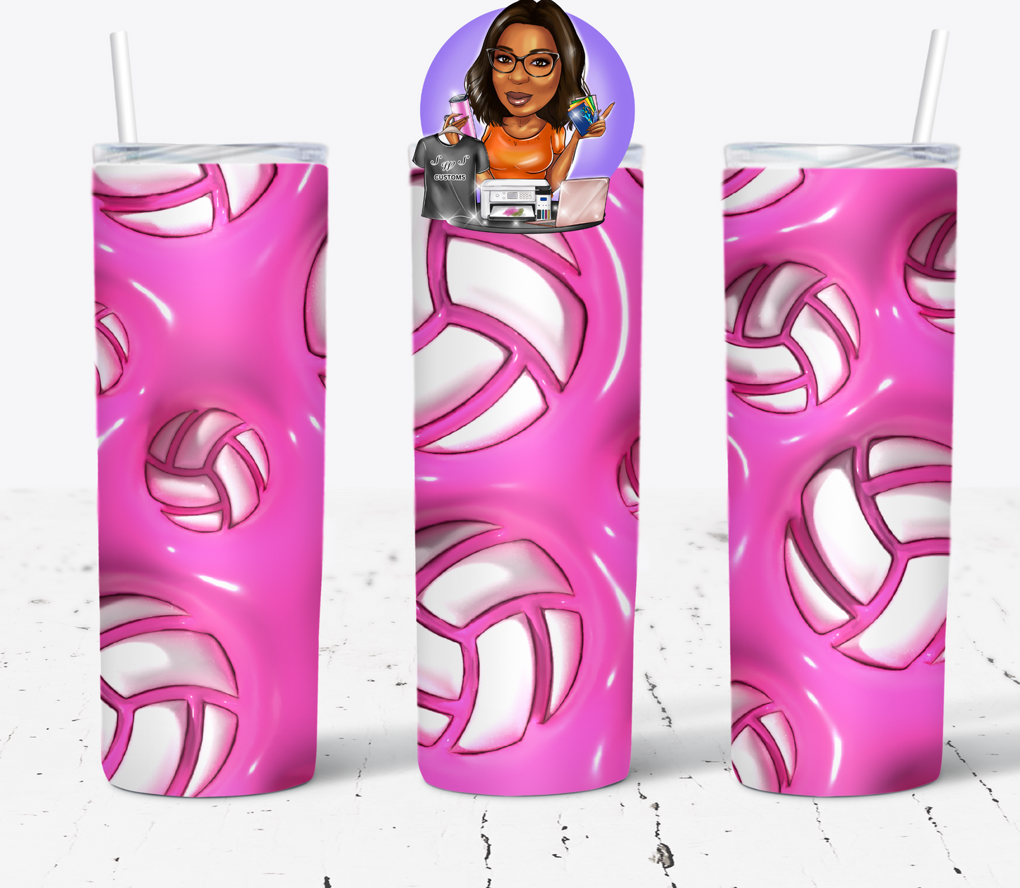 Volleyball tumbler