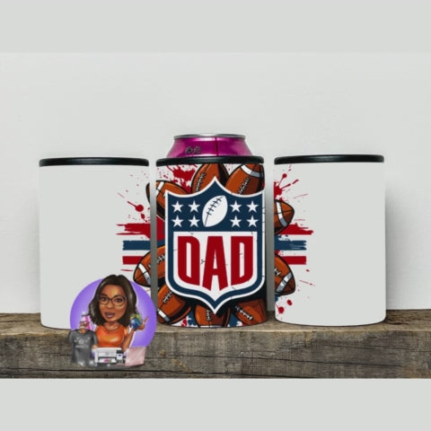 Dad Stainless Steel Can Cooler