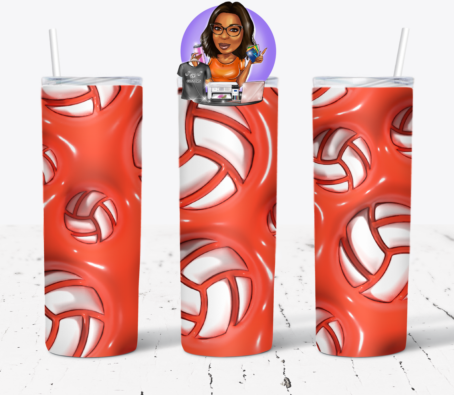 Volleyball tumbler