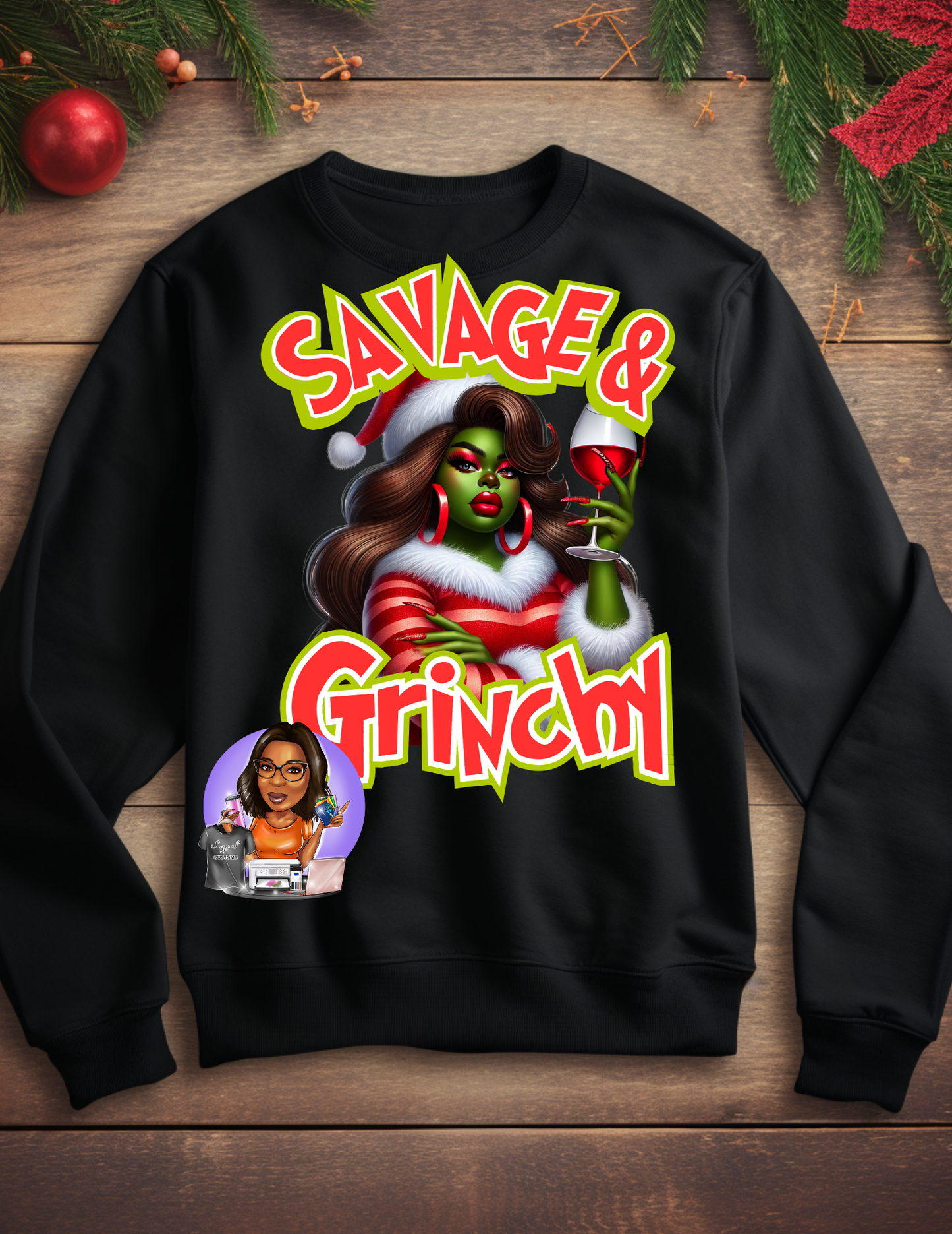 Savage & Grinchy Editable PNG