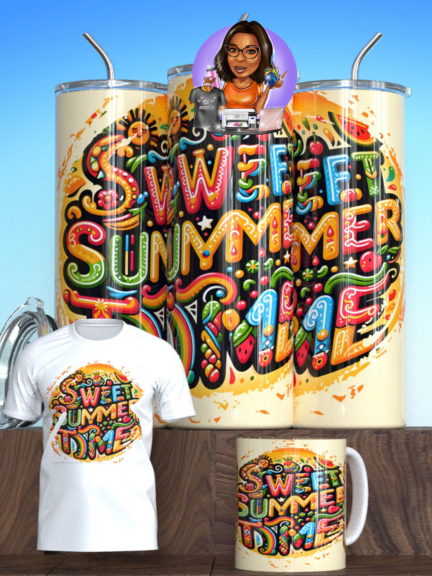 Summer Vibes Shirt/Tumbler/Mug Bundle