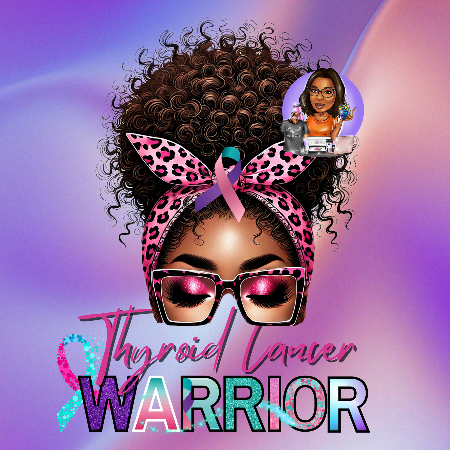 Thyroid Cancer Warrior PNG