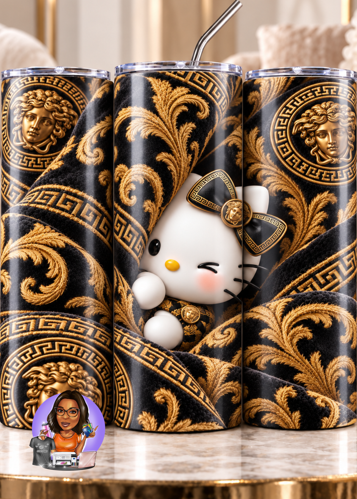 Luxury Kitten Tumbler & Mug Collection 🐆✨